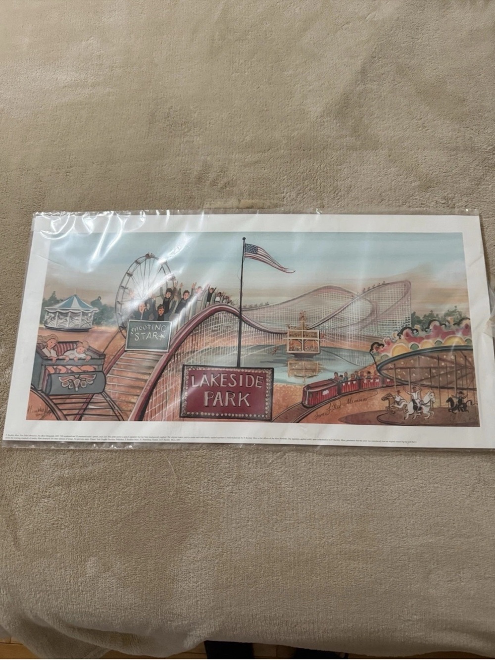 P Buckley Moss Lakeside Park Print Rare